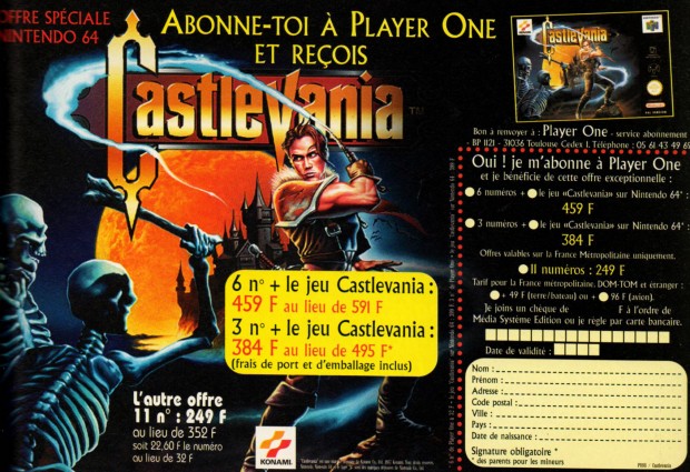player one castlevania 64