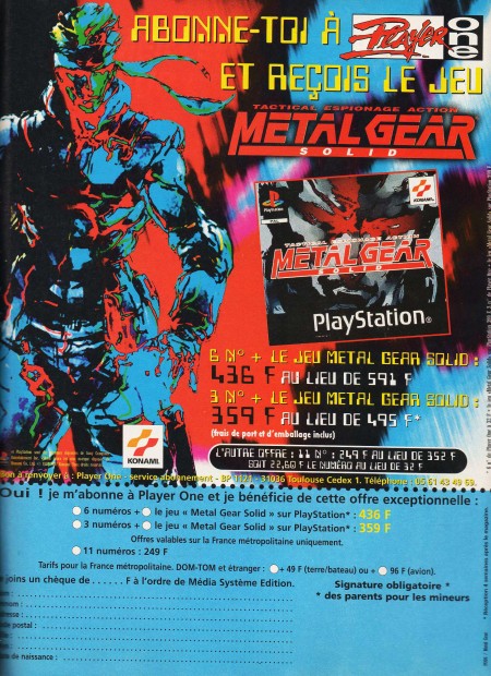 player one metal gear